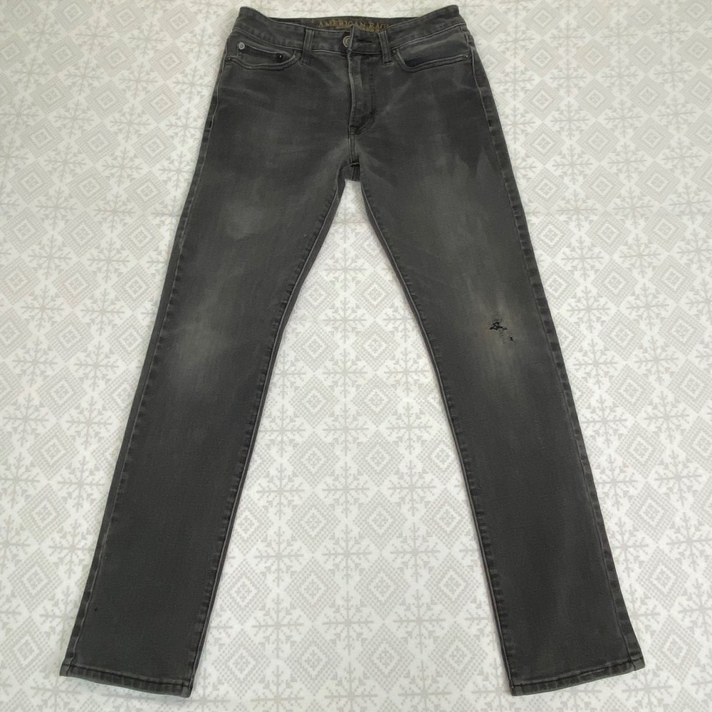 American‎ Eagle Outfitters 360 Extreme Flex Slim Gray Wash Denim Jeans Y2K